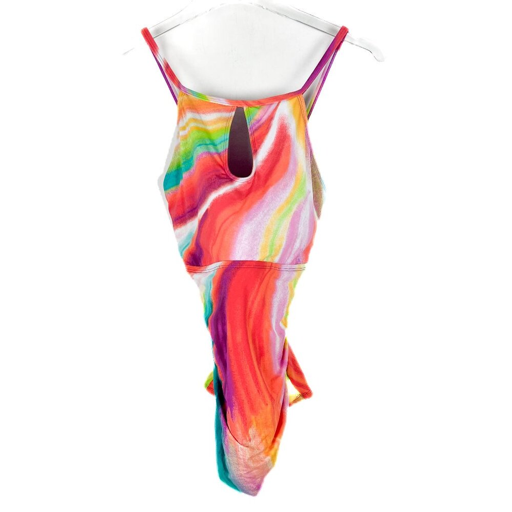 Women's Multicolor Swirl One-Piece Swim Suit - Vibrant Print